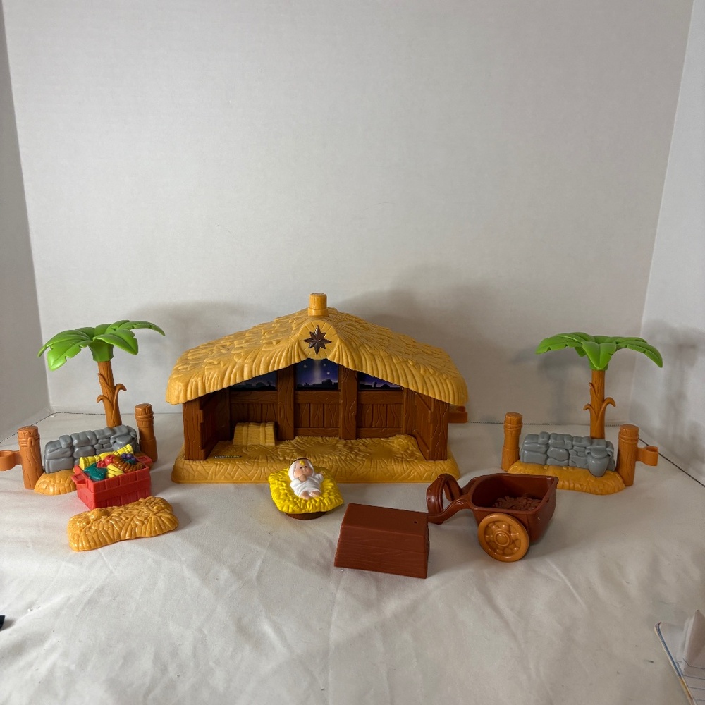 Fisher Price Little People Deluxe Christmas Story Nativity 2002 INCOMPLETE WORKS